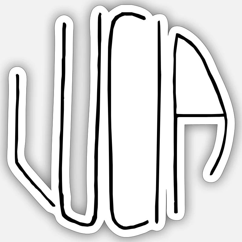 Lucia - Sticker Größe S (10 x 10 cm) - Mattweiß