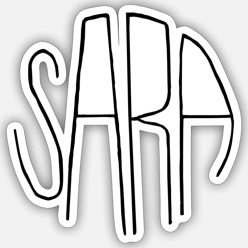 Sara - Sticker size S (10 x 10 cm) - white matte