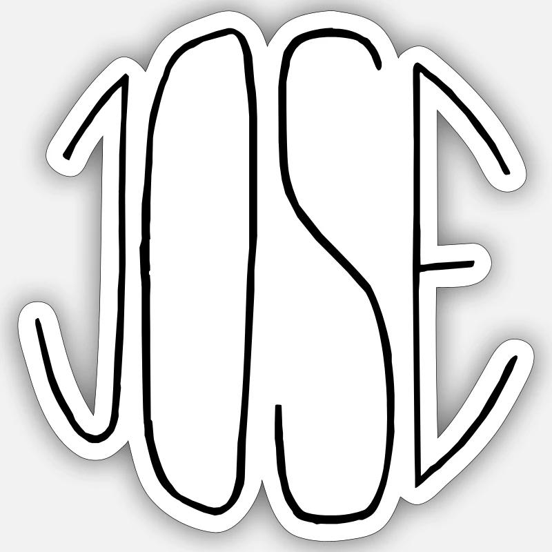 Jose - Sticker size S (10 x 10 cm) - white matte
