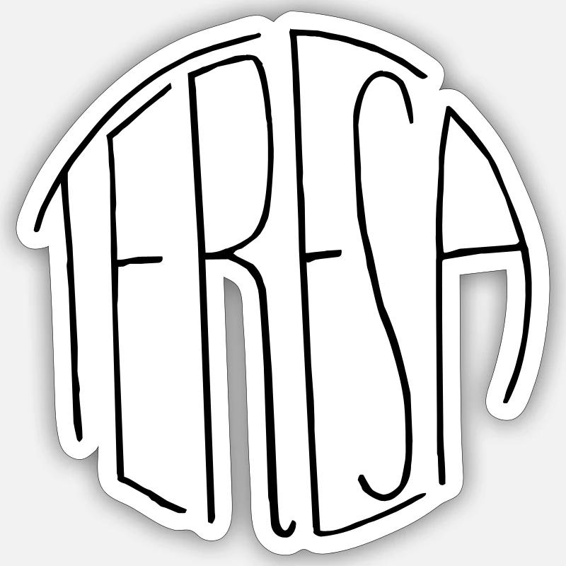 Teresa - Sticker size S (10 x 10 cm) - white matte
