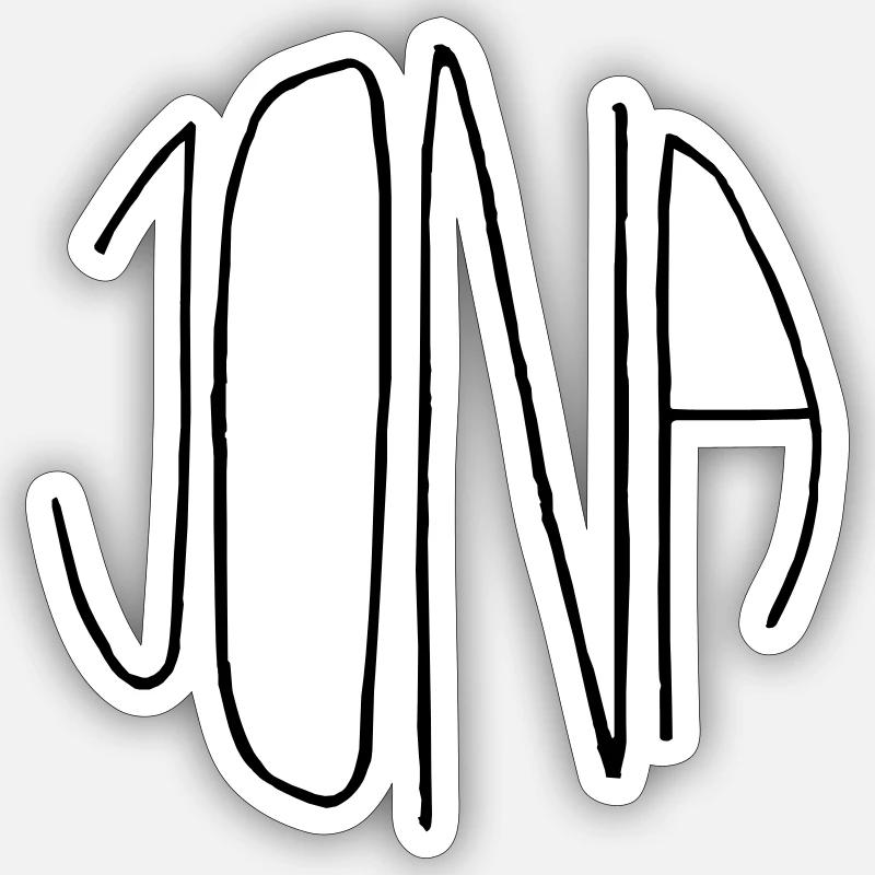 Jonah - Sticker size S (10 x 10 cm) - white matte