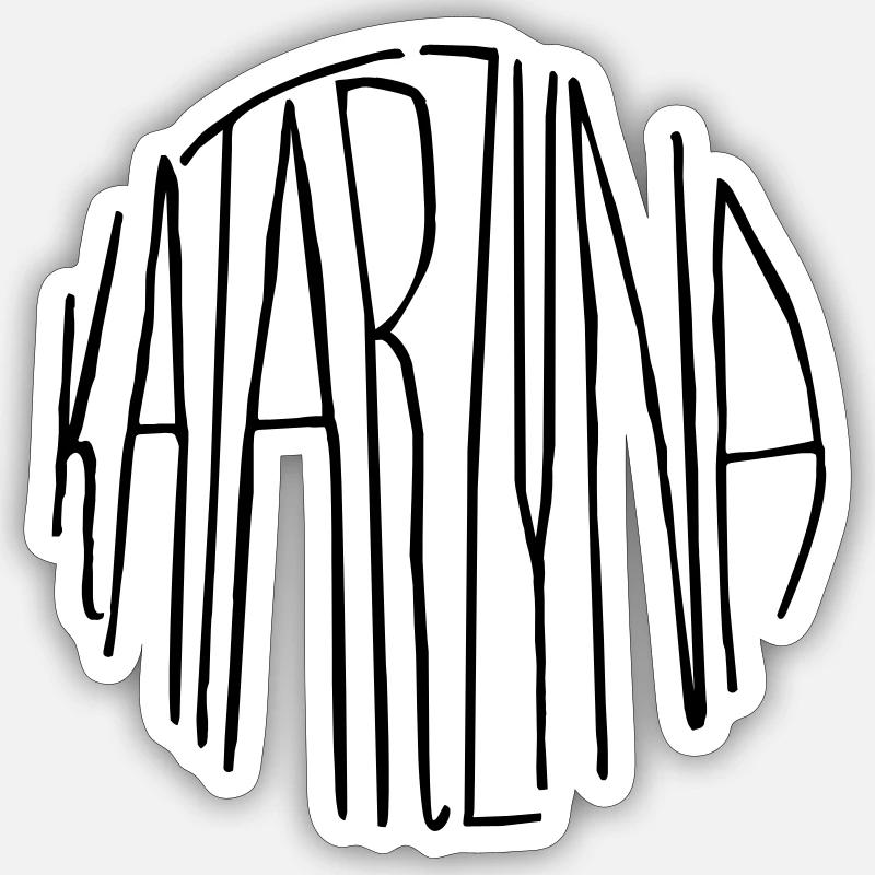 Katarzyna - Sticker Größe S (10 x 10 cm) - Mattweiß