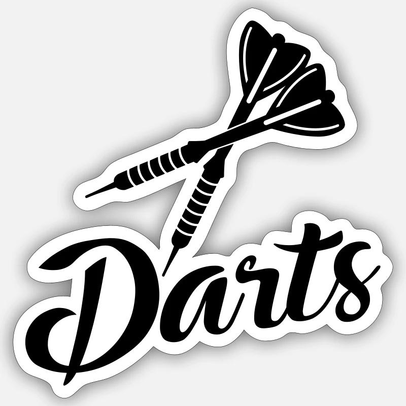 Fléchettes - Sticker taille S (10 x 10 cm) - blanc mat