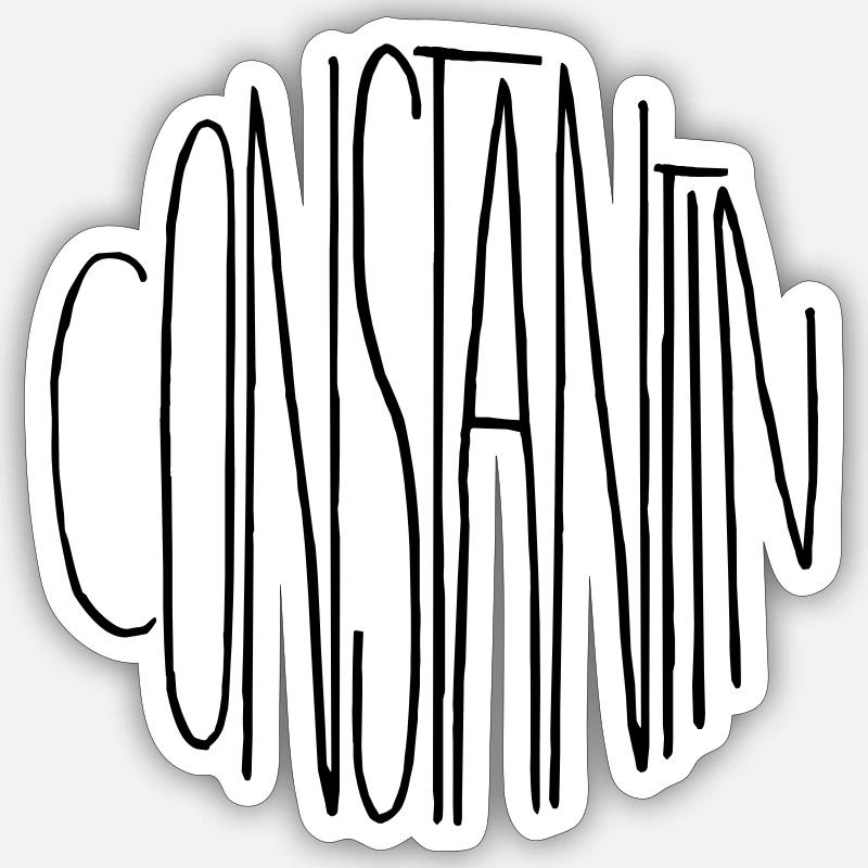 Constantin - Sticker taille S (10 x 10 cm) - blanc mat