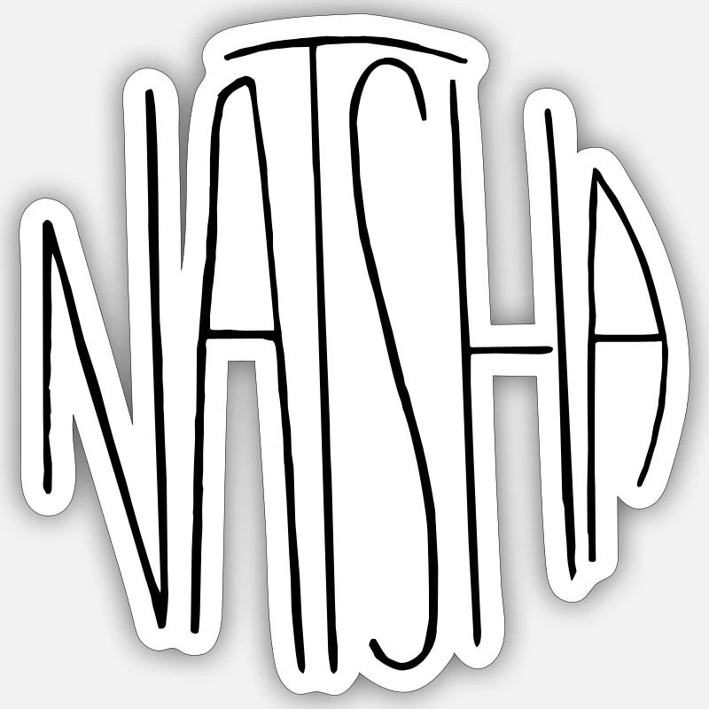 Natasha - Sticker Größe S (10 x 10 cm) - Mattweiß