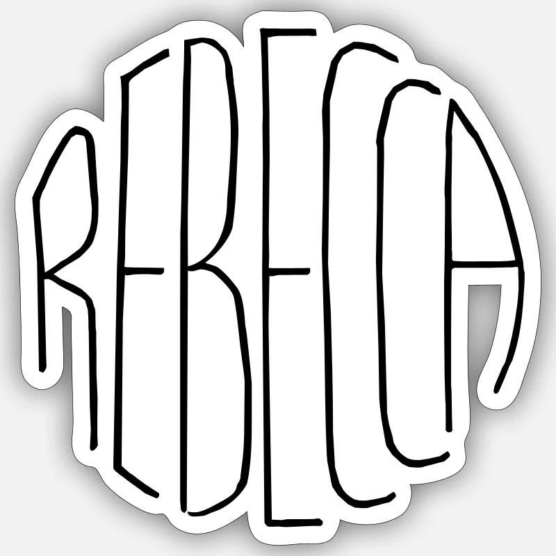 Rebecca - Sticker size S (10 x 10 cm) - white matte