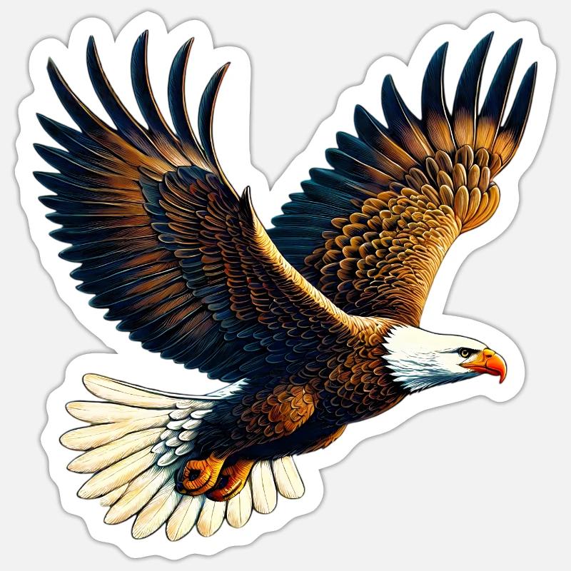Eagle - Sticker size S (10 x 10 cm) - white matte