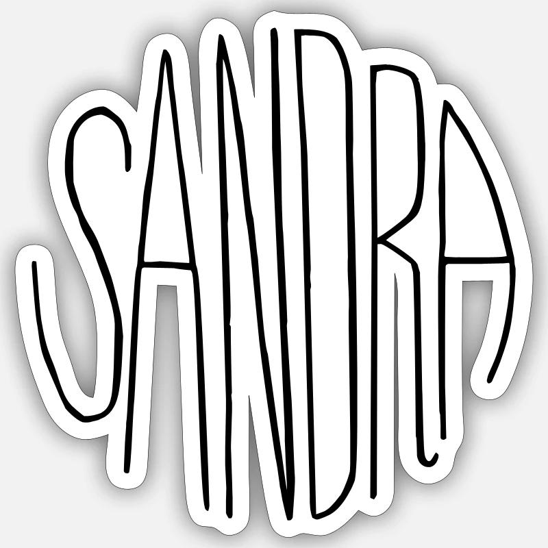 Sandra - Sticker size S (10 x 10 cm) - white matte