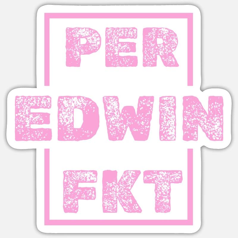 Edwin Edwin - Sticker size S (10 x 10 cm) - white matte