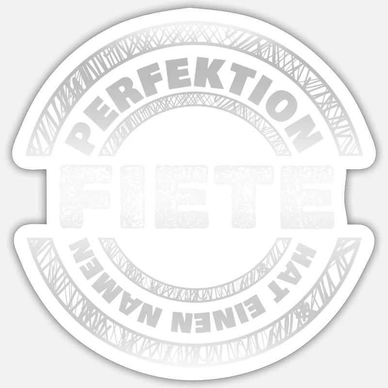 Fiete - Sticker size S (10 x 10 cm) - white matte