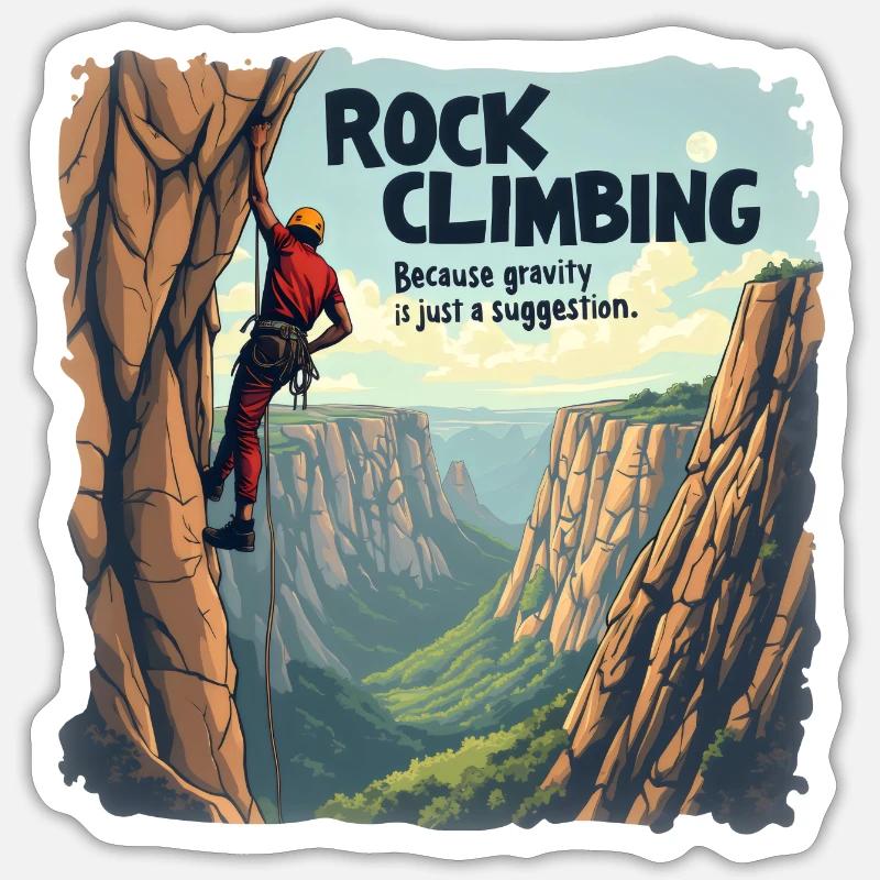 Climbing - Because Gravity Is Just a Suggestion Sticker size S (10 x 10 cm)