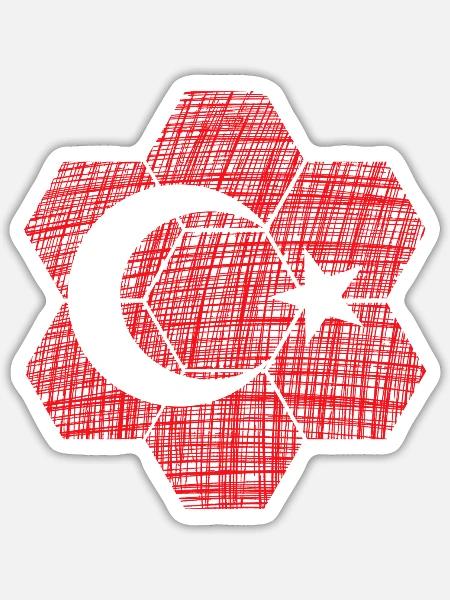 Türkiye Türkei - Sticker Größe S (10 x 10 cm) - Mattweiß