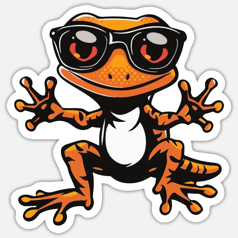 lizard gecko - Sticker size S (10 x 10 cm) - white matte