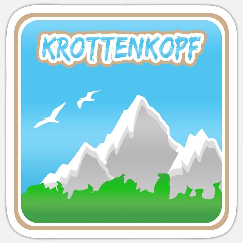 Krottenkopf - Sticker taille S (10 x 10 cm) - blanc mat