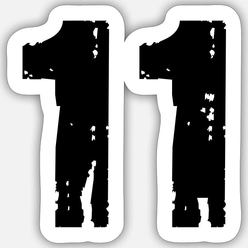 11 - Sticker size S (10 x 10 cm) - white matte