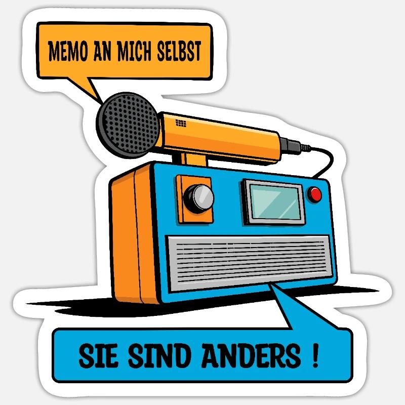 Ils sont différents ! - Sticker taille S (10 x 10 cm) - blanc mat