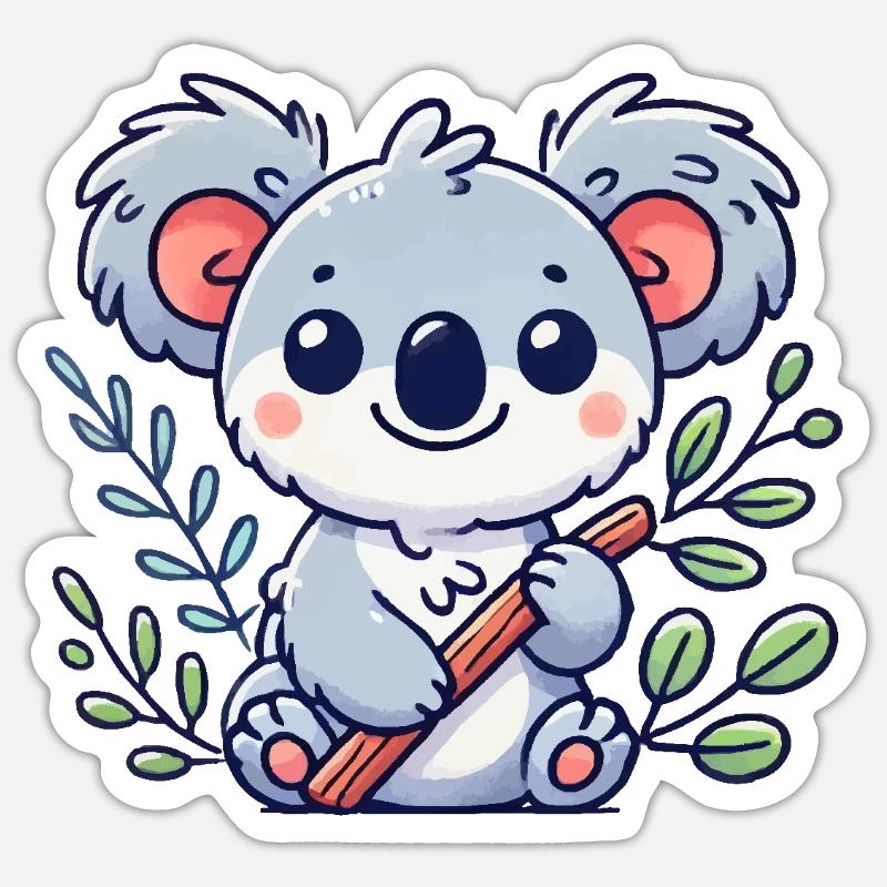 Koalabär Comic Sticker Größe S (10 x 10 cm)