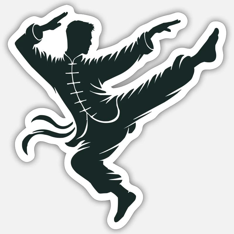 karate - Sticker size S (10 x 10 cm) - white matte