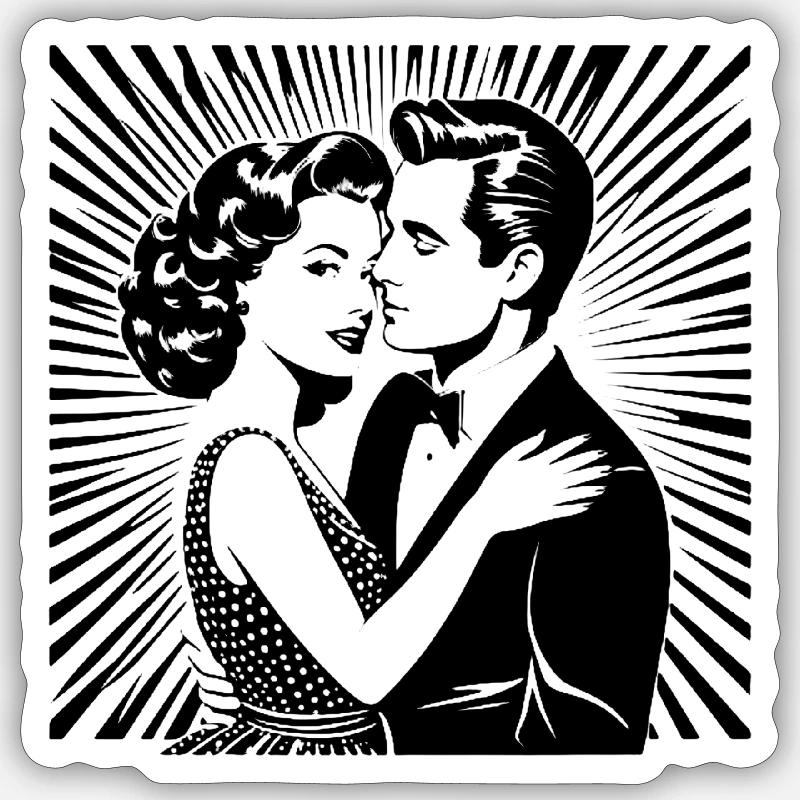 Amour - Sticker taille S (10 x 10 cm) - blanc mat