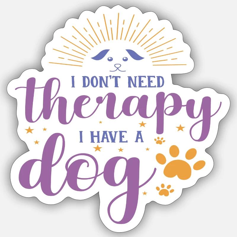 No Therapy - Sticker Größe S (10 x 10 cm) - Mattweiß