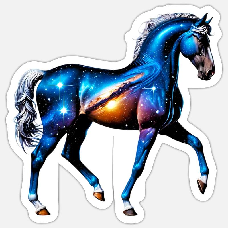 Pferd - Sticker Größe S (10 x 10 cm) - Mattweiß