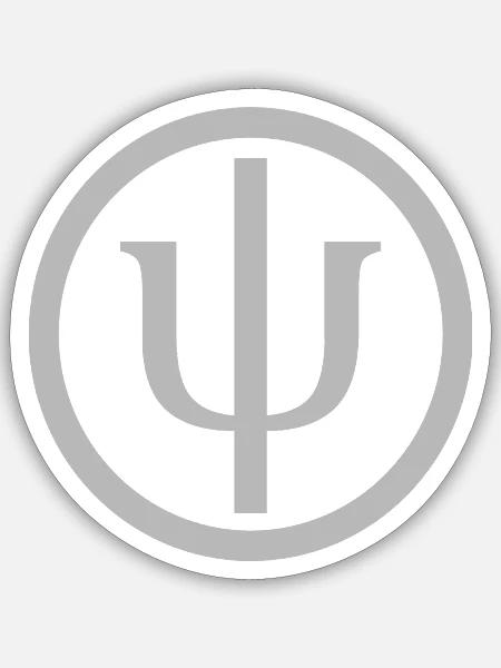 Psycho - Sticker Größe S (10 x 10 cm) - Mattweiß