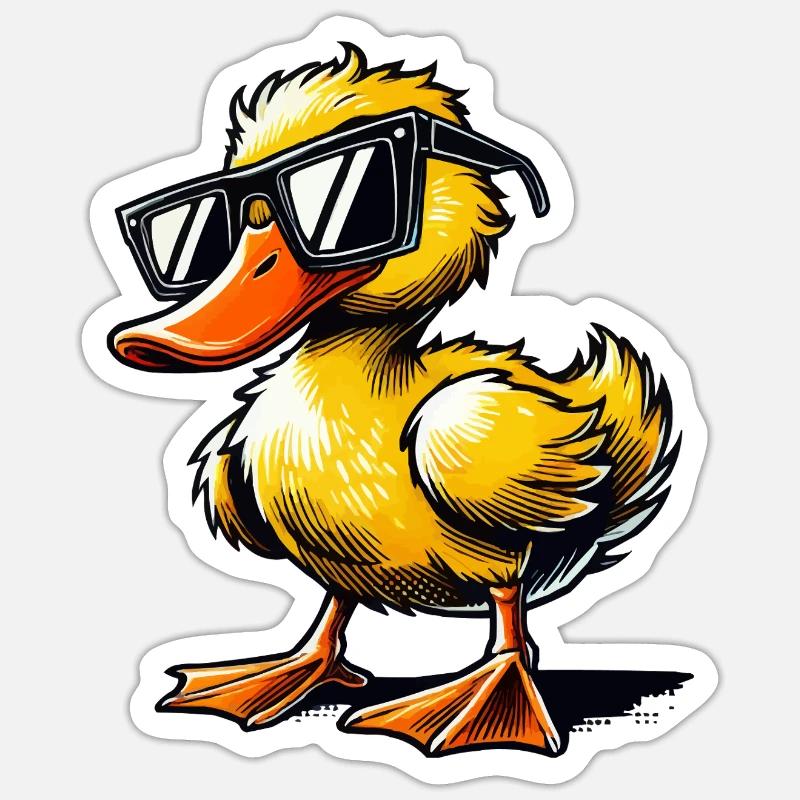duck comic Sticker Größe S (10 x 10 cm)