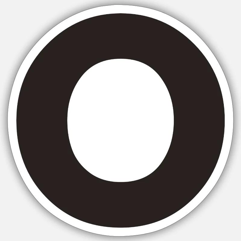 O - Sticker taille S (10 x 10 cm) - blanc mat