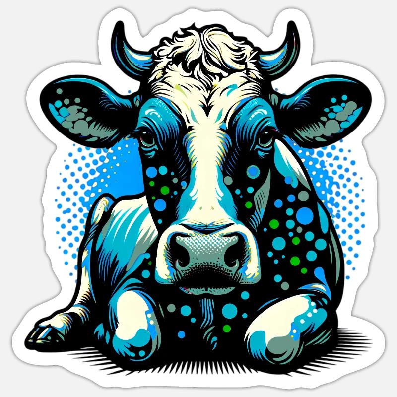 Cow - Sticker size S (10 x 10 cm) - white matte
