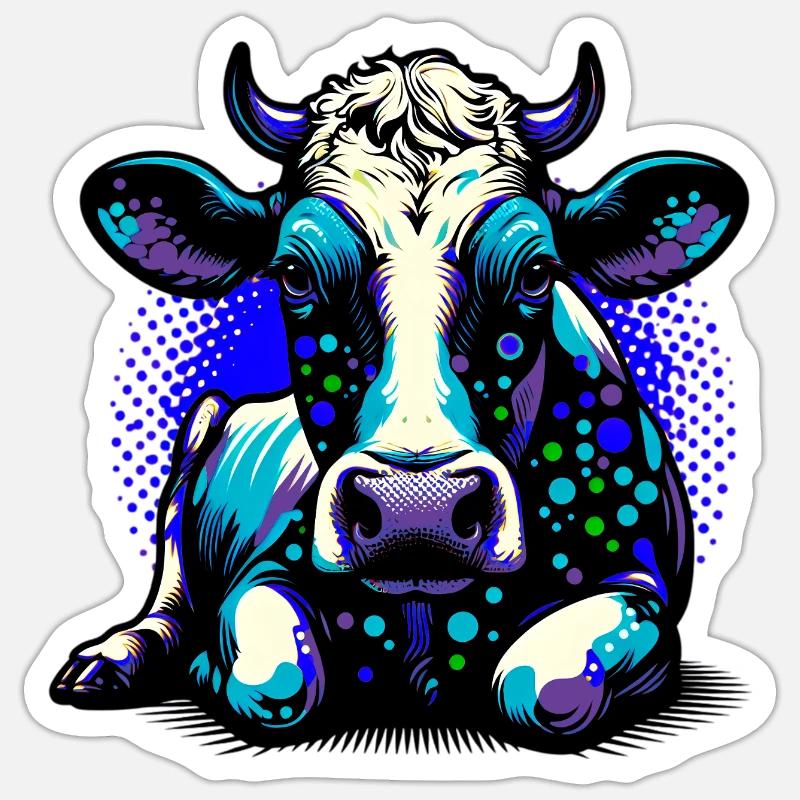 Cow - Sticker size S (10 x 10 cm) - white matte