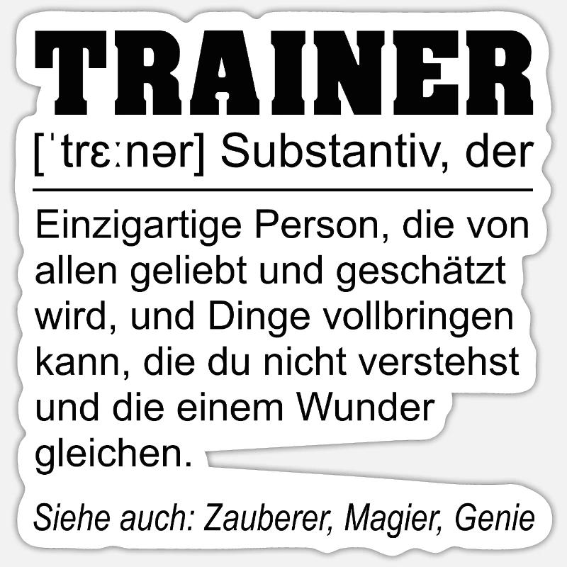 Trainer Definition - Sticker Größe S (10 x 10 cm) - Mattweiß