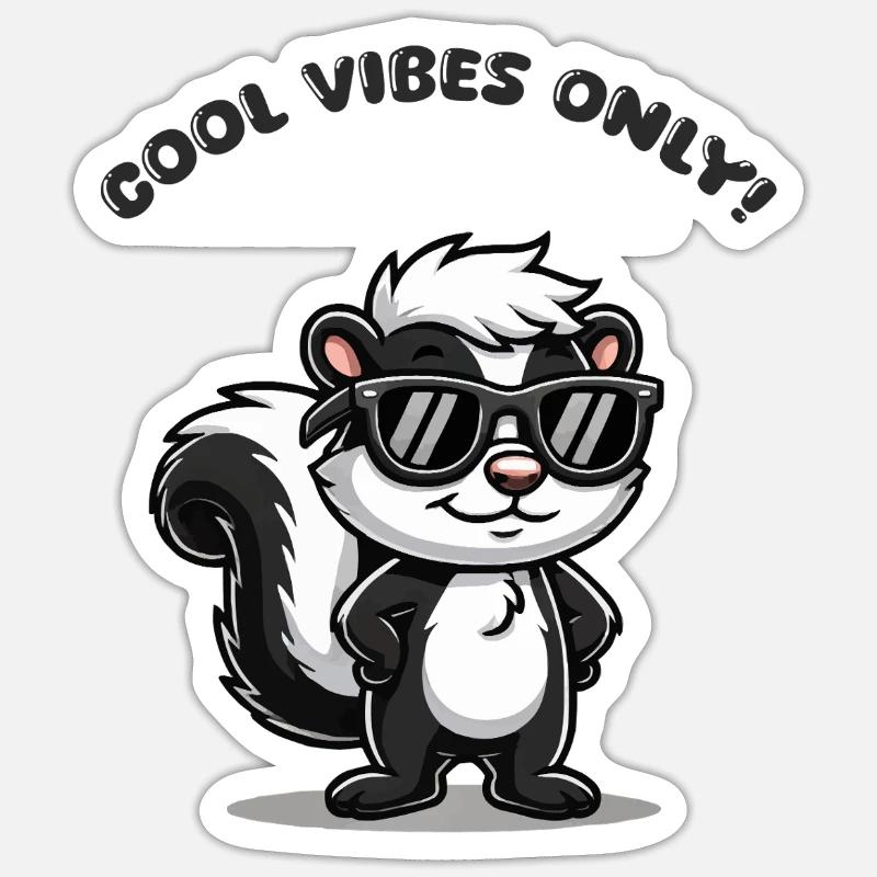 stinktier comic cool Sticker Größe S (10 x 10 cm)