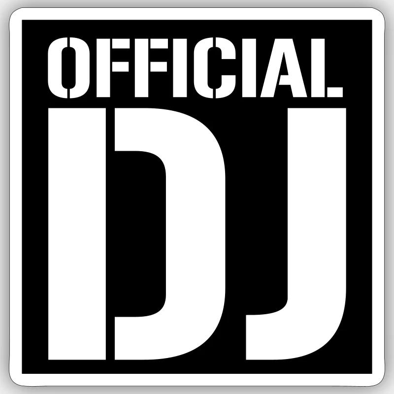 official dj - Sticker Größe S (10 x 10 cm) - Mattweiß