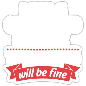 Pasteur - Sticker taille S (10 x 10 cm) - blanc mat - Devant
