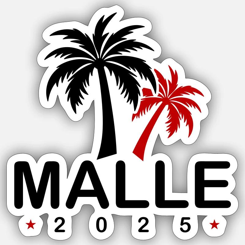 Malle 2025 - Sticker size S (10 x 10 cm) - white matte