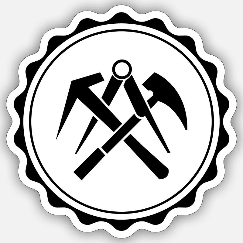Roofer icon Sticker size S (10 x 10 cm)
