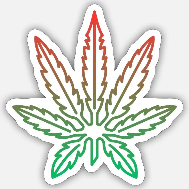 Hemp - Sticker size S (10 x 10 cm) - white matte