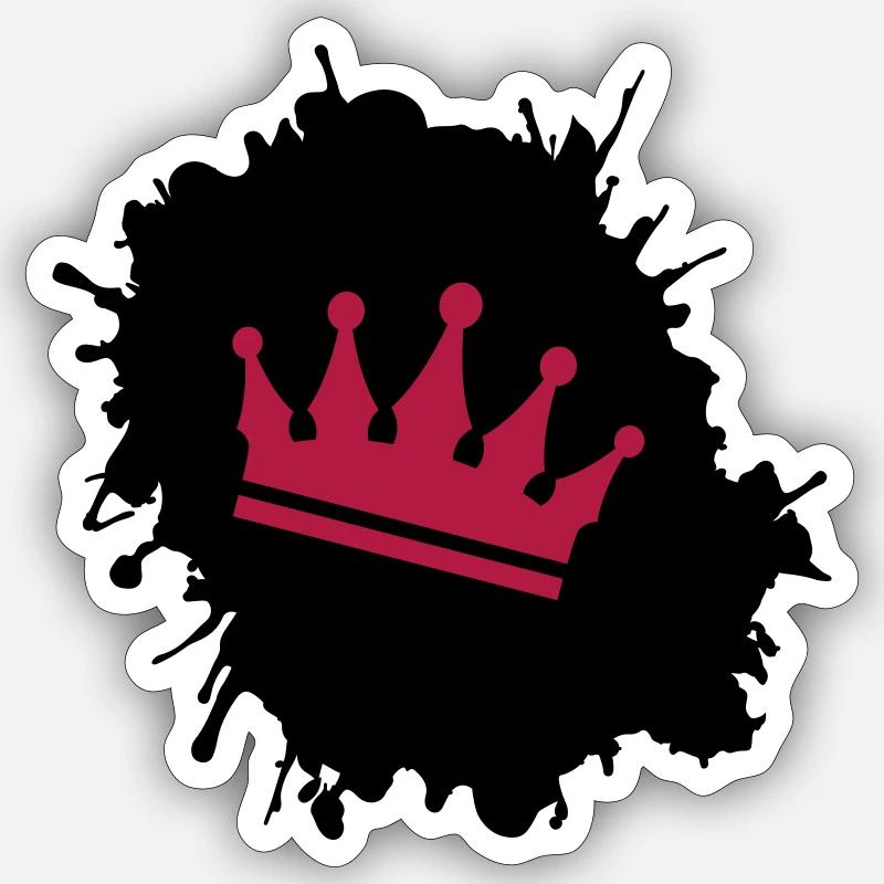 Blobs Crown - Sticker size S (10 x 10 cm) - white matte