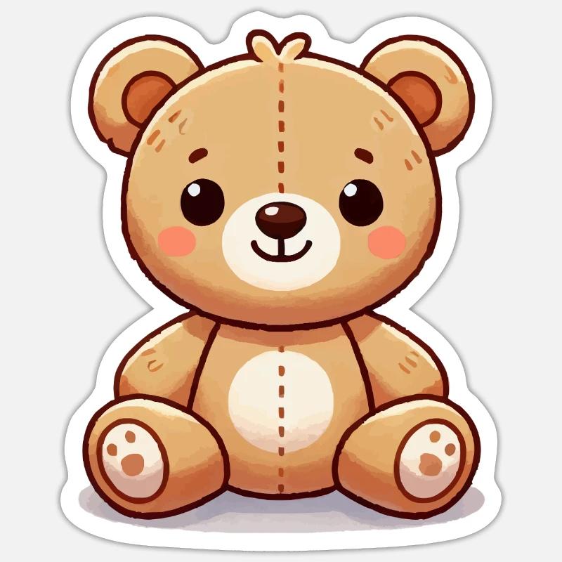 Teddy Bear Comic - Sticker size S (10 x 10 cm) - white matte