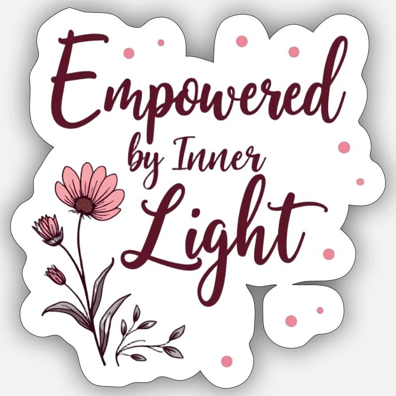 Empowered By Inner Light Sticker size S (10 x 10 cm)