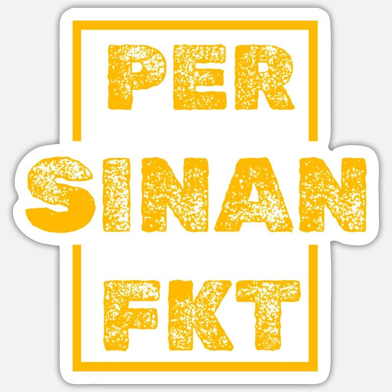 Sinan Sinan - Sticker taille S (10 x 10 cm) - blanc mat
