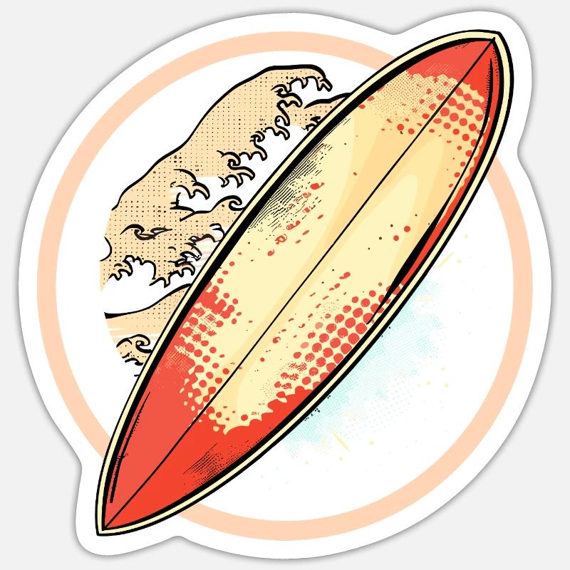 Surfboard Graphics - Sticker size S (10 x 10 cm) - white matte