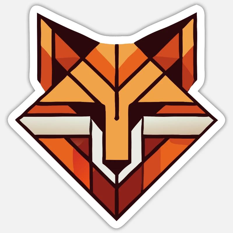 Fuchs - Sticker Größe S (10 x 10 cm) - Mattweiß