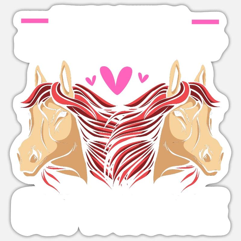 Courses de chevaux Sticker taille S (10 x 10 cm)