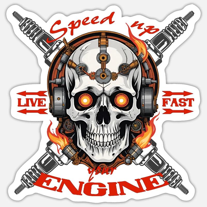 speed up Sticker Größe S (10 x 10 cm)