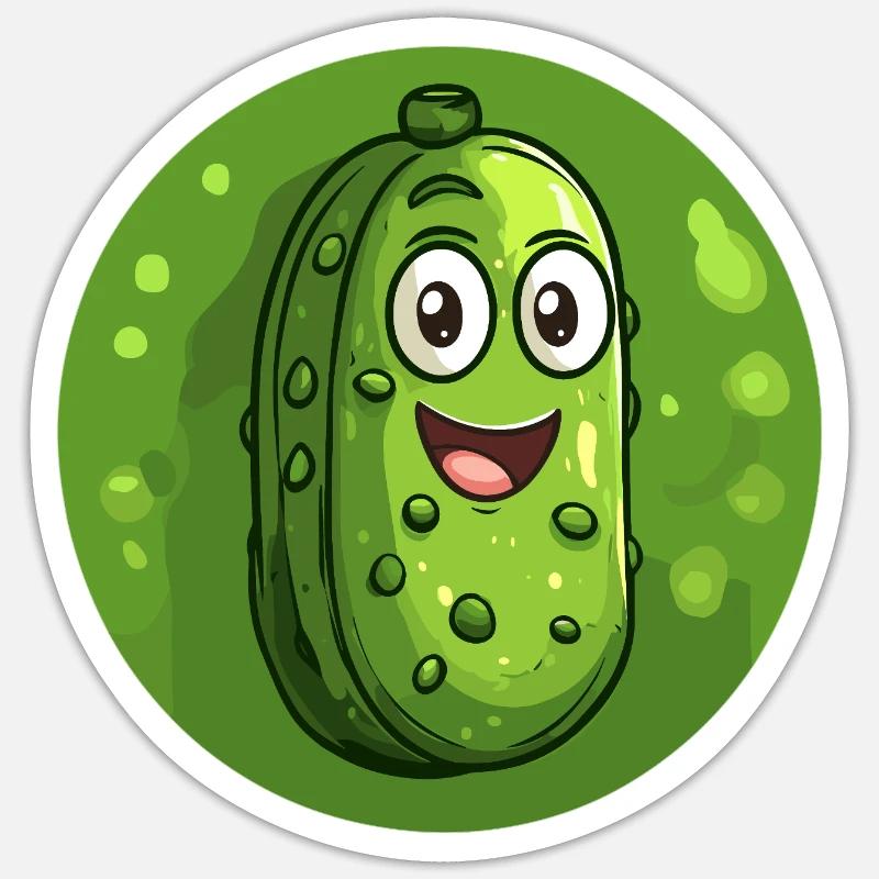 Cornichon rieur Sticker taille S (10 x 10 cm)