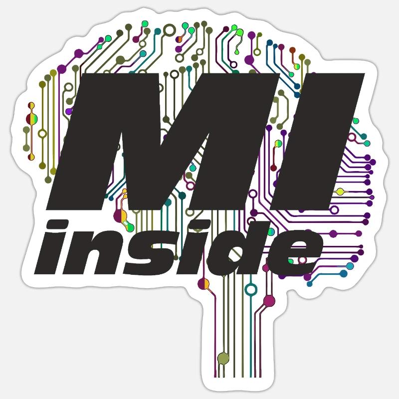 MI inside 1 - Sticker Größe S (10 x 10 cm) - Mattweiß