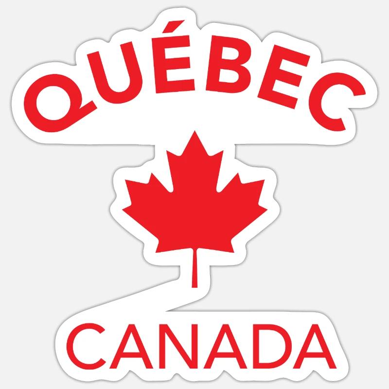 QUEBEC CANADA - Sticker size S (10 x 10 cm) - white matte