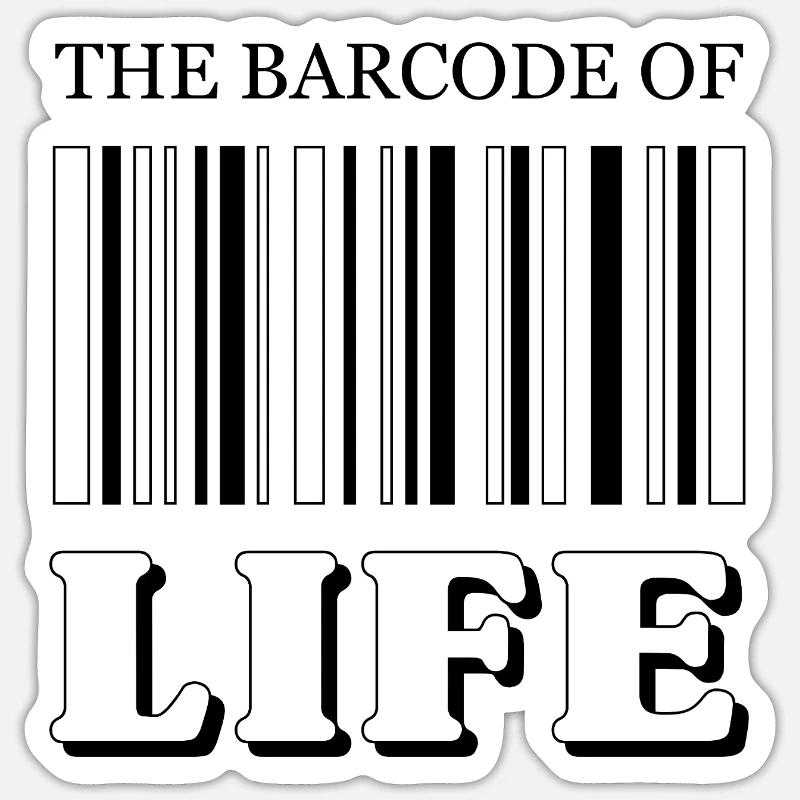 The Barcode of Life / Der Strichcode des Lebens Sticker size S (10 x 10 cm)