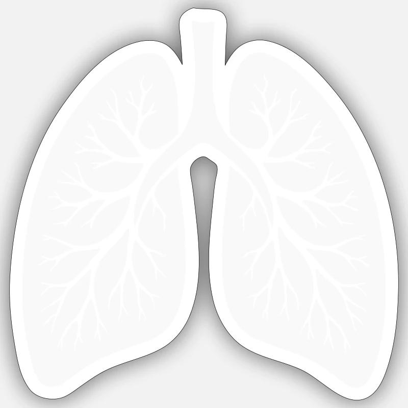 lung Sticker size S (10 x 10 cm)